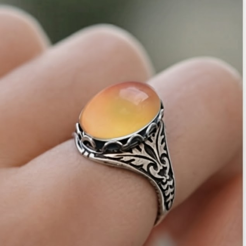 Color Changing Ring Silvery Size 7 8 9 Mood Ring 70s Style Mood Rings - Picture 6 of 12